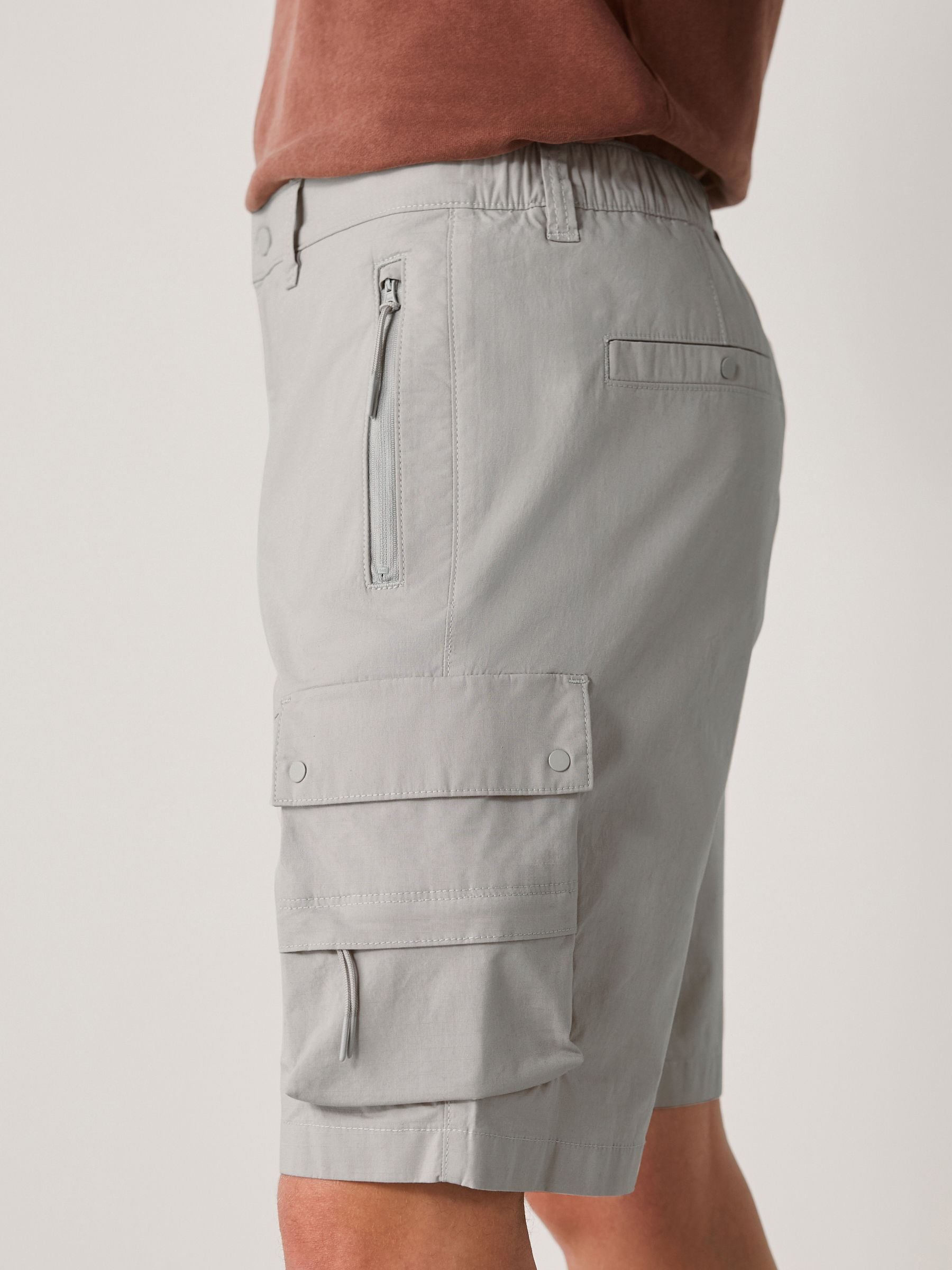 Buy Light Grey Tech Stretch Utility Cargo Shorts from Next USA