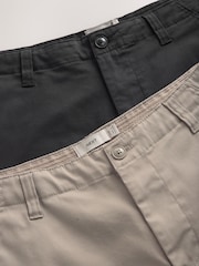 Black/Mushroom 2 Pack Stretch Cargo Shorts - Image 10 of 13