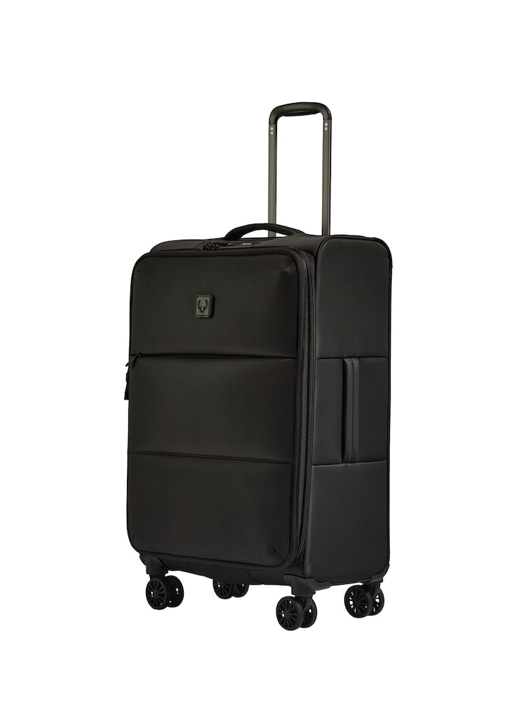Antler Soft Stripe Black Luggage - Image 1 of 5