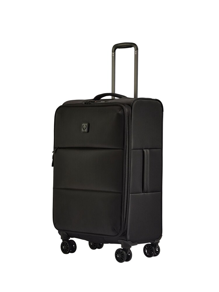 Antler Soft Stripe Black Luggage - Image 1 of 5 Antler Soft Stripe Black Luggage - Image 1 of 5