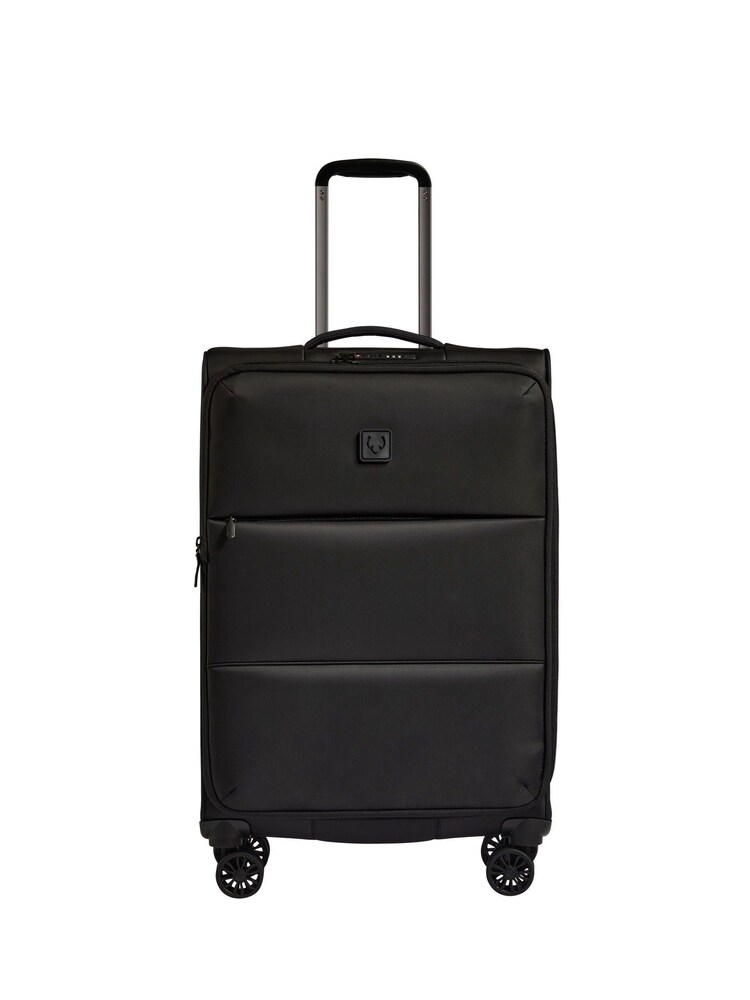Antler Soft Stripe Black Luggage - Image 2 of 5 Antler Soft Stripe Black Luggage - Image 2 of 5