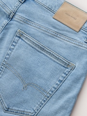 Light Blue Slim Fit Motion Flex Denim Shorts - Image 10 of 11