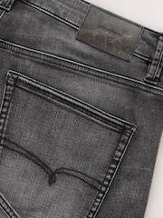 Dark Grey Slim Fit Motion Flex Denim Shorts - Image 9 of 10
