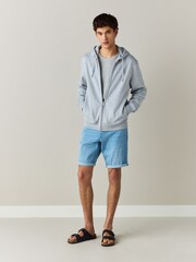 淡藍色 - 直筒款 - Motion Flex牛仔短褲 - 圖片 2/5