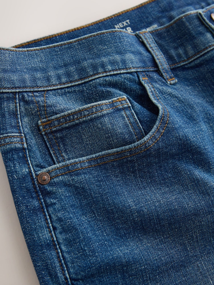 Blue Slim Fit Stretch Denim Shorts - Image 10 of 10