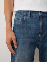 Blue Slim Fit Stretch Denim Shorts - Image 4 of 5