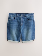 Blue Slim Fit Stretch Denim Shorts - Image 6 of 10