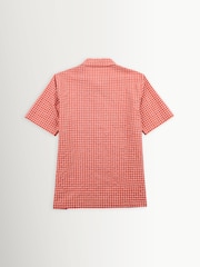 Folk Red Textured Check Gabe Shirt - Image 7 of 9