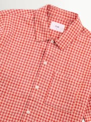 Folk Red Textured Check Gabe Shirt - Image 8 of 9