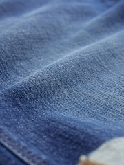 Көк - Түз туура - Stretch Denim шорты - 5ичинен 2 сүрөт