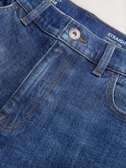 Көк - Түз туура - Stretch Denim шорты - 5ичинен 3 сүрөт