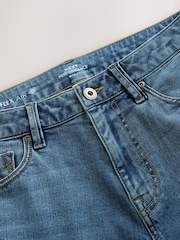 Mid Blue Slim Fit Motion Flex Denim Shorts - Image 9 of 11
