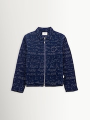 Folk Blue Stray Float Stitch Indigo Signal Blouson Jacket - Image 1 of 5