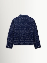 Folk Blue Stray Float Stitch Indigo Signal Blouson Jacket - Image 2 of 5