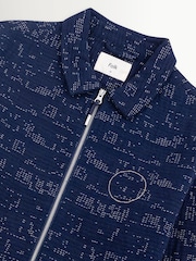 Folk Blue Stray Float Stitch Indigo Signal Blouson Jacket - Image 3 of 5