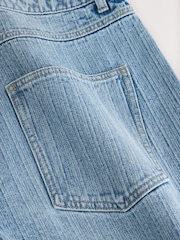 Blue Denim Stripe Shorts - Image 9 of 9