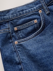 Mid Blue Denim Jort Shorts - Image 2 of 3