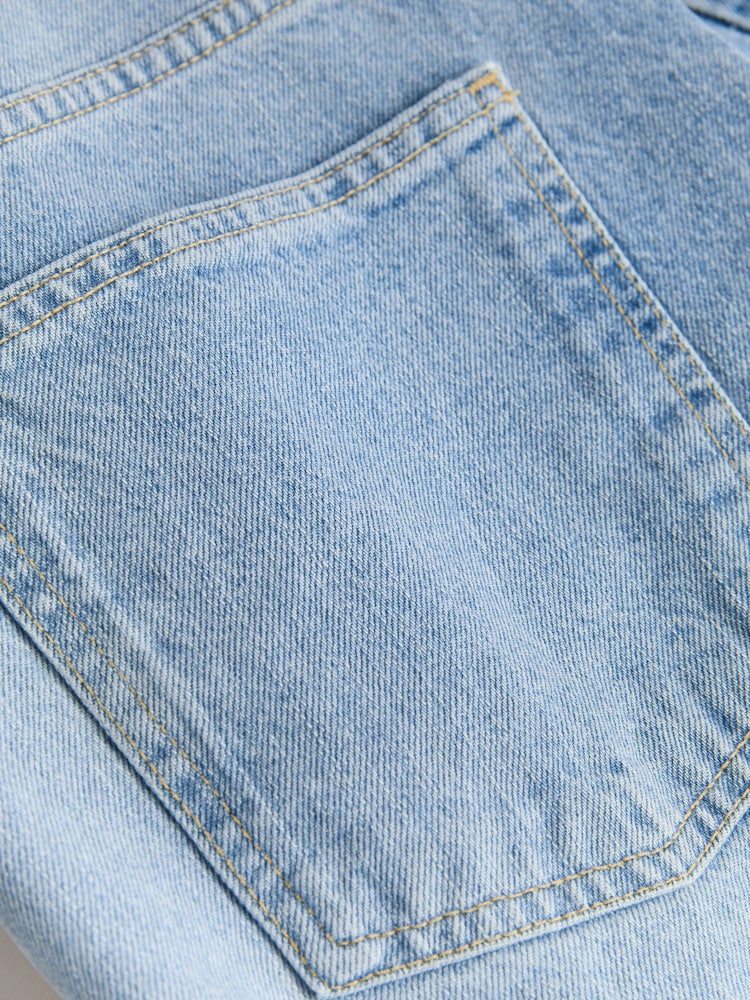 Light Blue Wash Denim Jort Shorts - Image 8 of 8 Light Blue Wash Denim Jort Shorts - Image 8 of 8