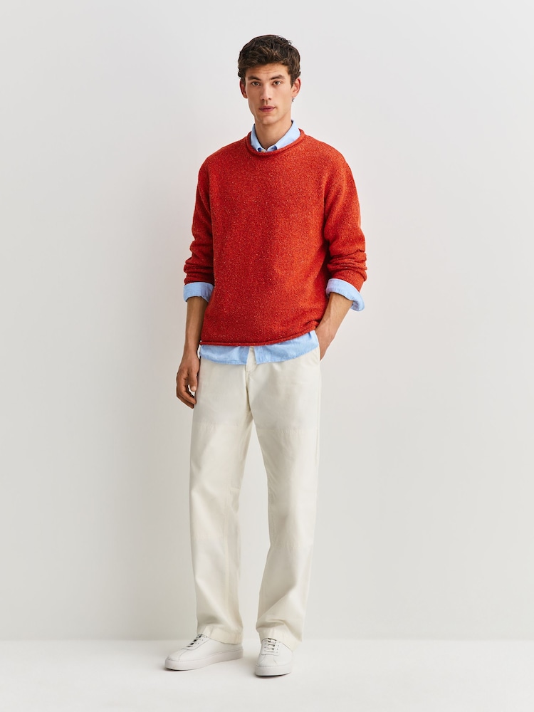 Folk Red Slouch Crew Neck Jumper - Image 2 of 11
