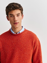 Folk Red Slouch Crew Neck Jumper - Image 6 of 11