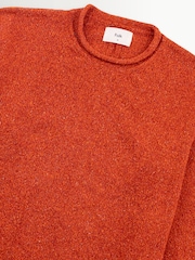 Folk Red Slouch Crew Neck Jumper - Image 9 of 11