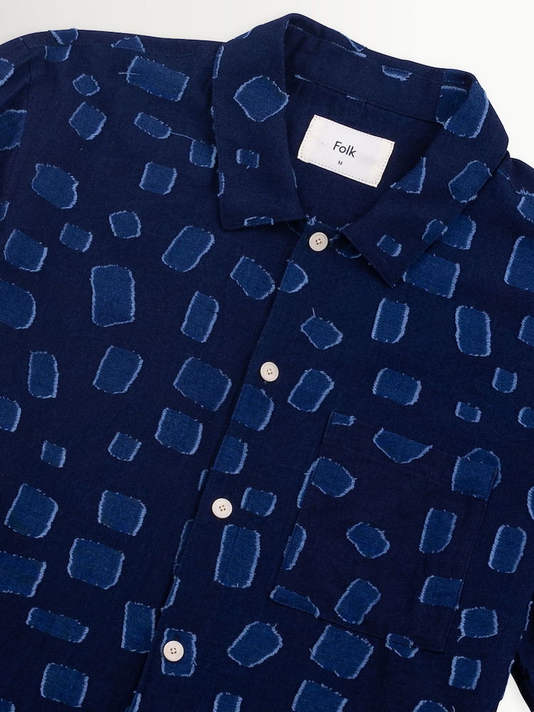 Folk Blue Dot Gabe Short Sleeve Shirt - Image 10 of 10 Folk Blue Dot Gabe Short Sleeve Shirt - Image 10 of 10