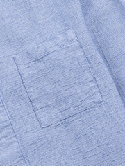 Folk Blue Basketweave Patch Shirt - Image 12 of 13