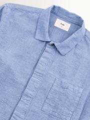 Folk Blue Basketweave Patch Shirt - Image 3 of 5