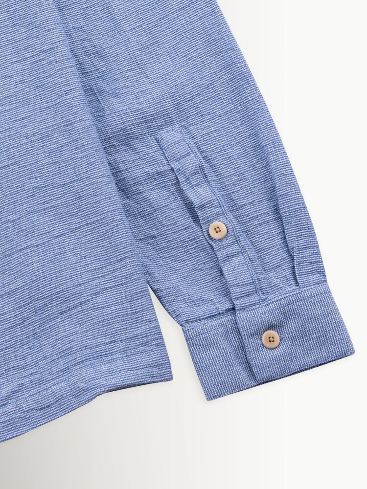 Folk Blue Basketweave Patch Shirt - Image 5 of 5