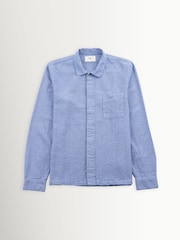 Folk Blue Basketweave Patch Shirt - Image 9 of 13