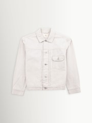 Folk Natural Linen Cotton Canvas Trucker Jacket - Image 1 of 5