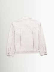 Folk Natural Linen Cotton Canvas Trucker Jacket - Image 2 of 5