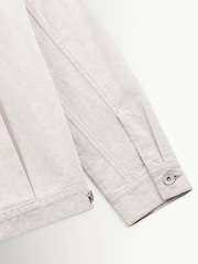 Folk Natural Linen Cotton Canvas Trucker Jacket - Image 5 of 5