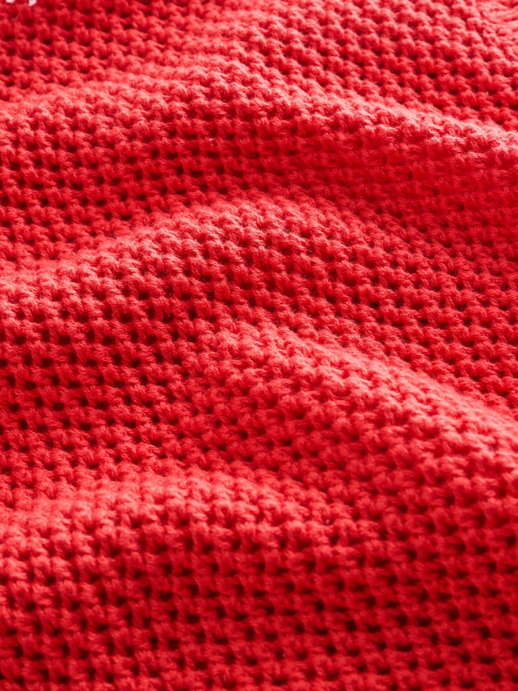 Rot - Tanktop-Überwurf mit Muschelmuster - Bild 7 von 7