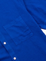 Bleu - Chemise Folk Gabe à manches courtes - Image 9 de 10