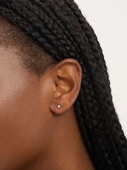 Simply Silver 925 Sterling Silver Polished Ball Stud Earrings - Image 1 of 2