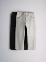 שחור/אפור - The Set מארז של 2 זוגות מכנסי ג'ינס בגזרה ישרה - תמונה 1 מתוך 5