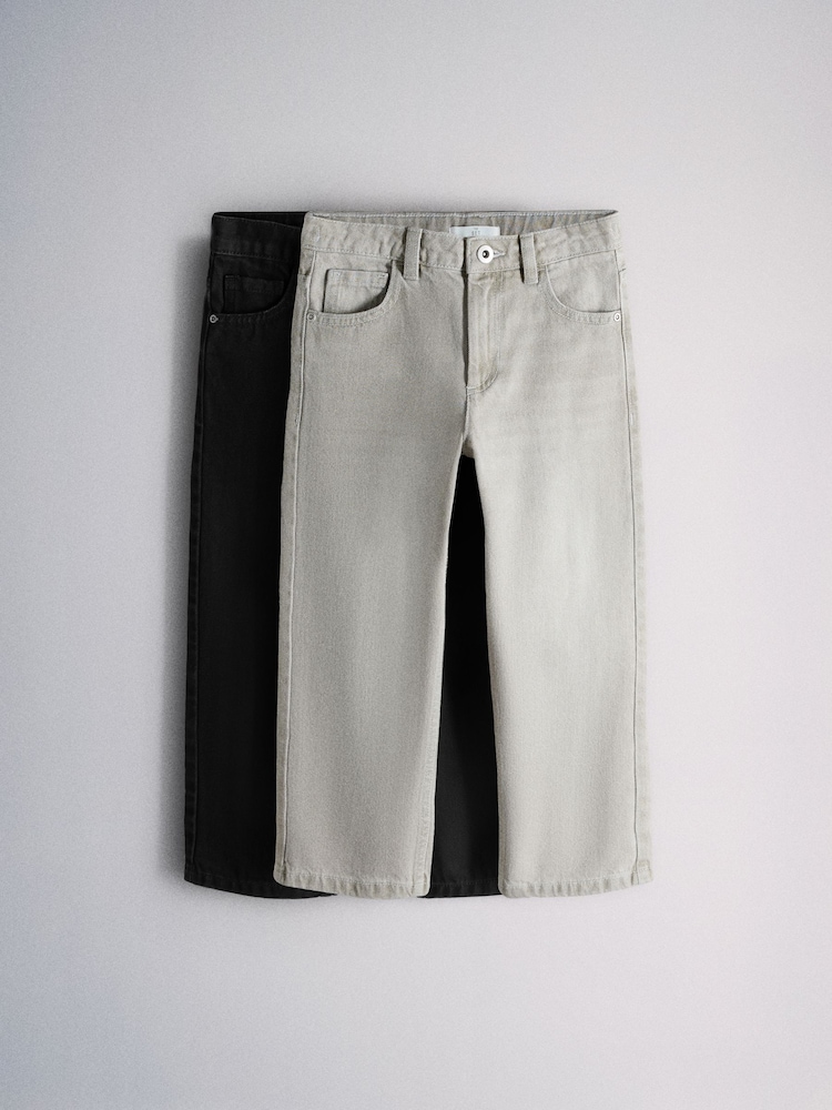 שחור/אפור - The Set מארז של 2 זוגות מכנסי ג'ינס בגזרה ישרה - תמונה 1 מתוך 5