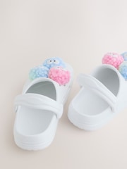 White Monster Pom Clogs - Image 4 of 5