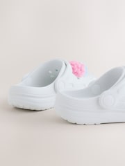 White Monster Pom Clogs - Image 5 of 5