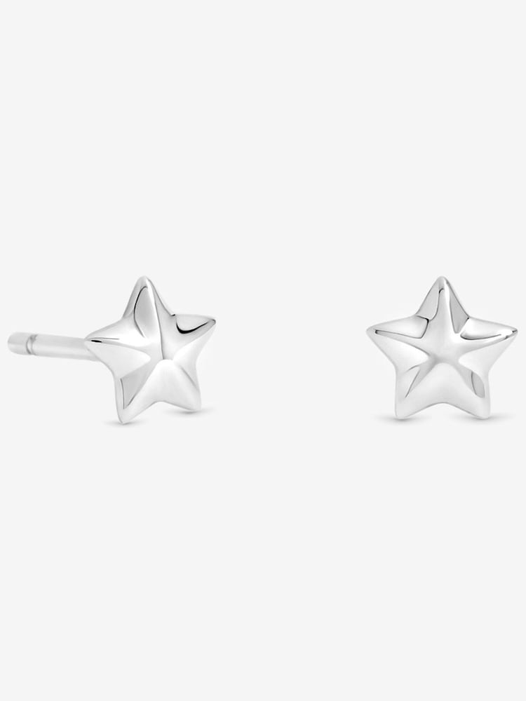 Simply Silver Silver Tone Mini Polished Star Stud Earrings - Image 1 of 3
