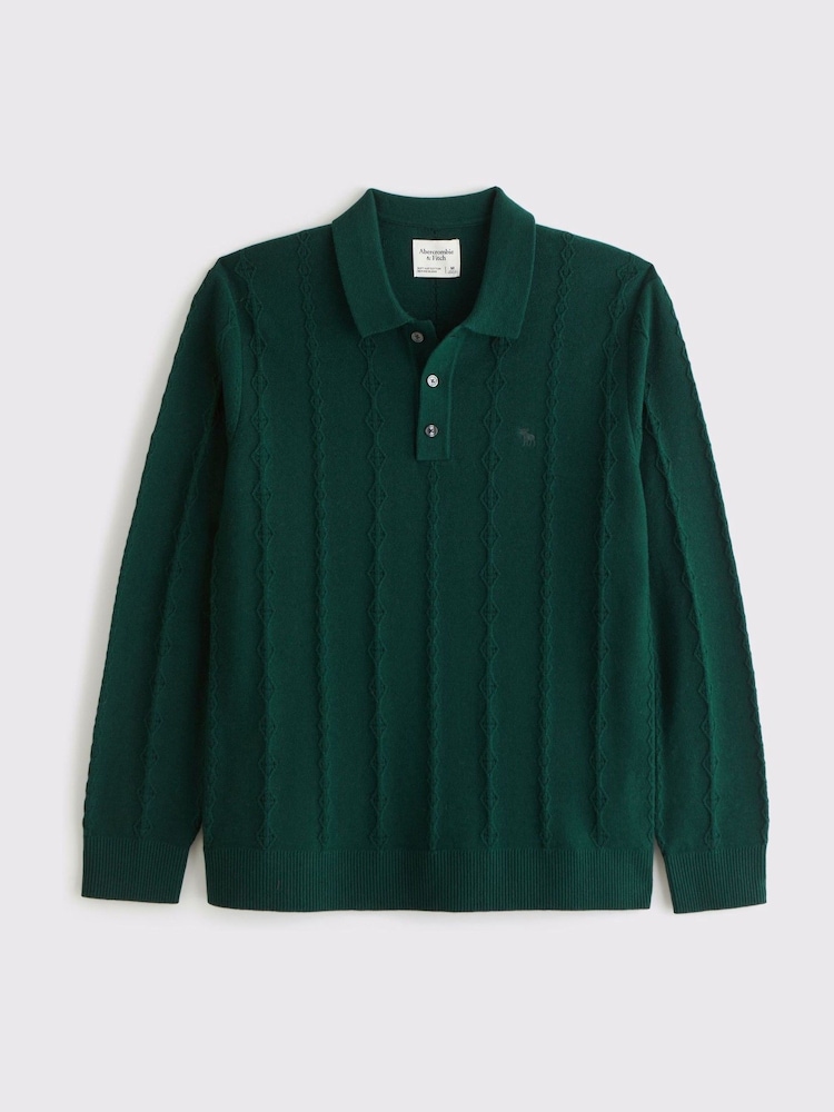Abercrombie & Fitch Green Sleeve Polo Shirt - Image 1 of 2