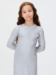 Calvin Klein Silver Coated Dress - Image 4 of 6