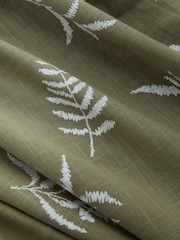 Sage Green Leaf Print Longline Tie Waist Kaftan - Image 7 of 8