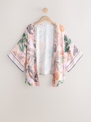 Nude Floral Kew Collection - Tie Front Cover-Up - Larawan 5 ng 7