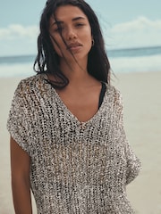 Neutral Crochet Cover Up - Image 4 of 8