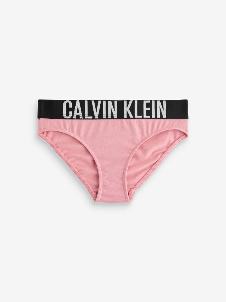 Calvin Klein Pink 3 Pack Girls Bikini Briefs with Intense Power - Image 2 of 4 Calvin Klein Pink 3 Pack Girls Bikini Briefs with Intense Power - Image 2 of 4