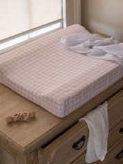 Avery Row Pink Check Baby Changing Mat - Image 1 of 4