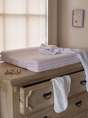 Avery Row Pink Check Baby Changing Mat - Image 2 of 4