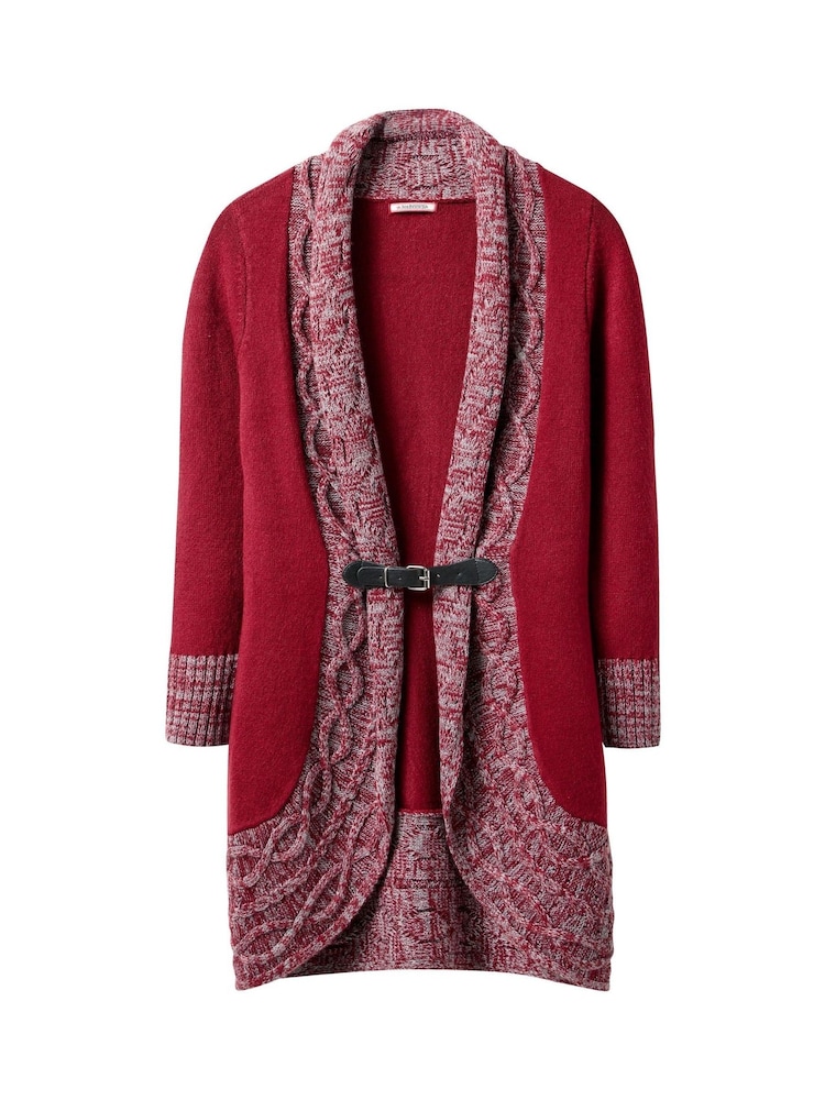 Joe Browns Red Two-Tone Knit Buckle Cardigan - Image 5 of 5 Joe Browns Red Two-Tone Knit Buckle Cardigan - Image 5 of 5
